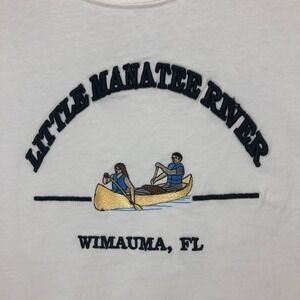 BVD Little Manatee River Wimauma Florida‎ Embroidered Graphic T-Shirt Size Large